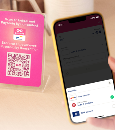 Pay for your lunch using meal vouchers by mobile via the Payconiq by Bancontact app